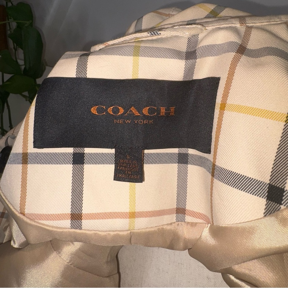 COACH Tattersall Short Trench Coat - Picture 10 of 10